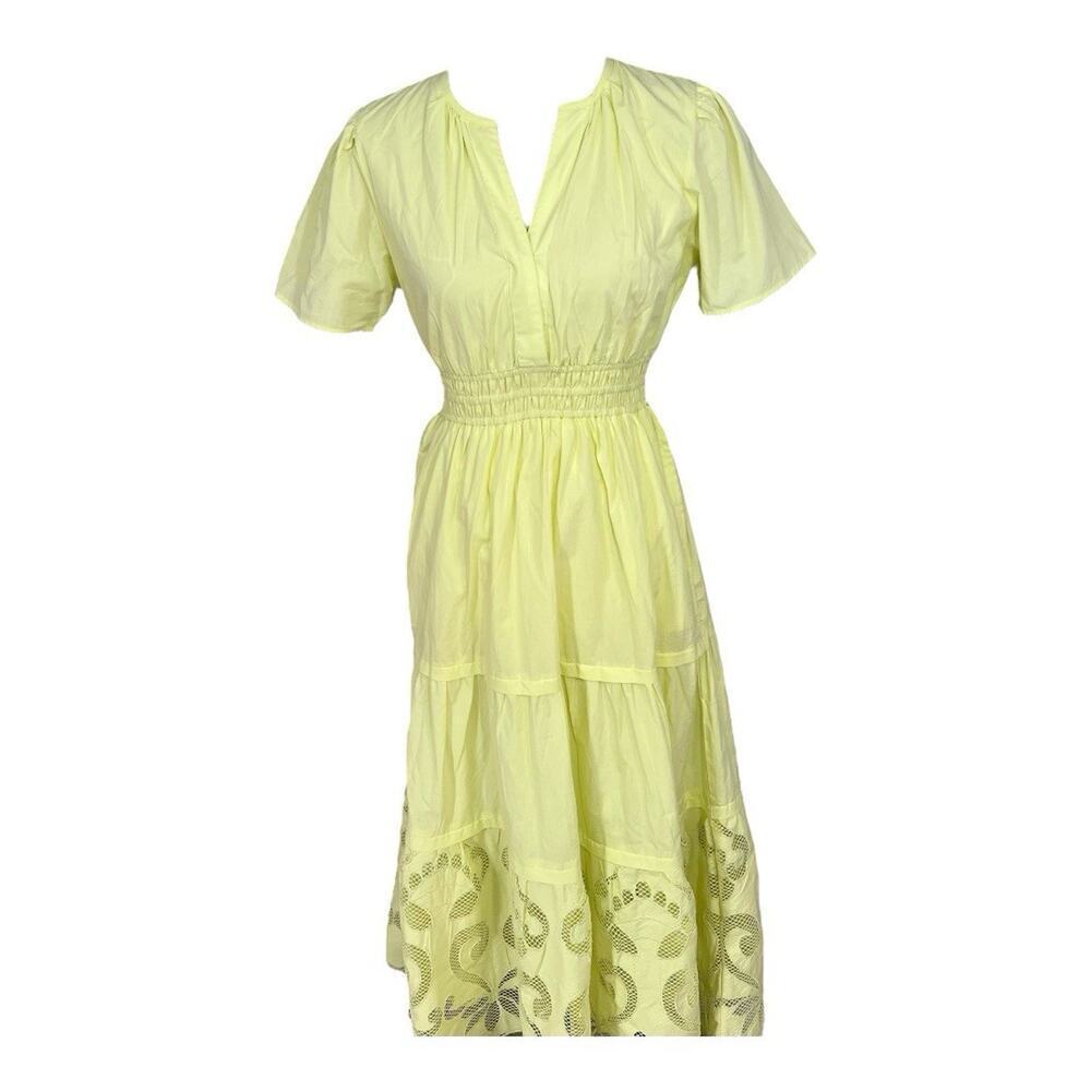 Haute Hippie Style Euro Summer Somerset Womens Maxi DressNeon Embroidered Resort